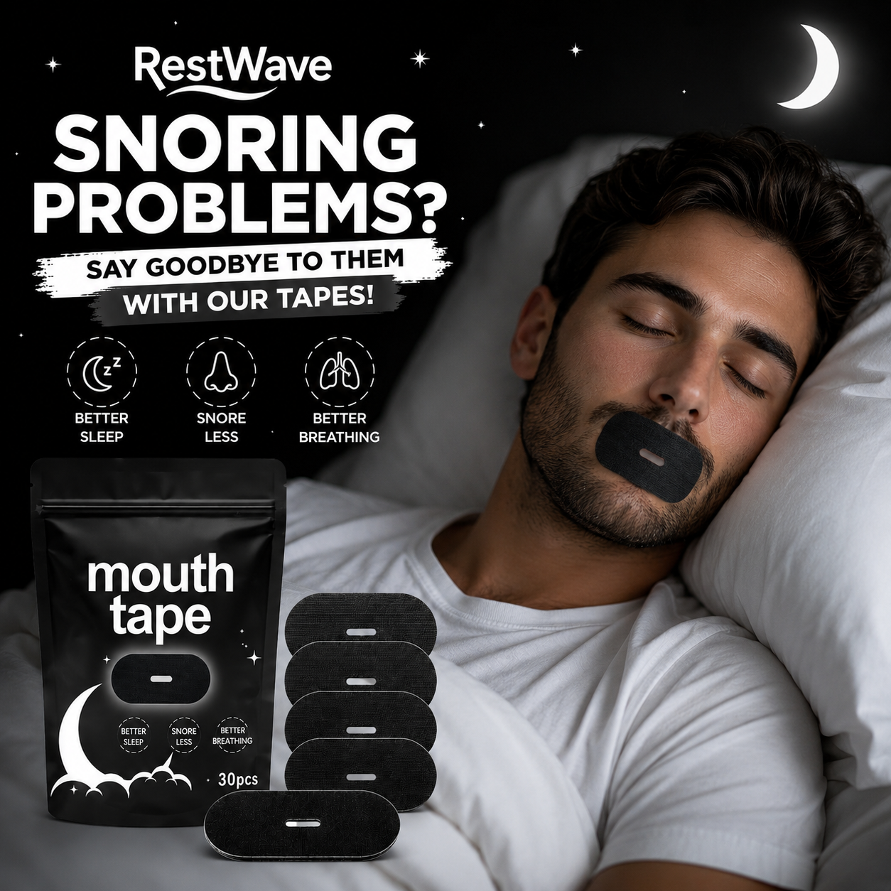 Elastic Tape for Sleep | Nose-Mouth